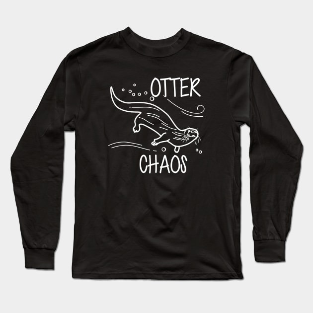 Otter Chaos Long Sleeve T-Shirt by KC Happy Shop
